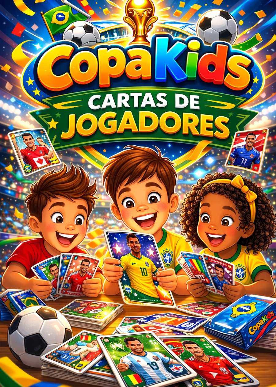 Prévia das cartas de jogadores do Copa Kids